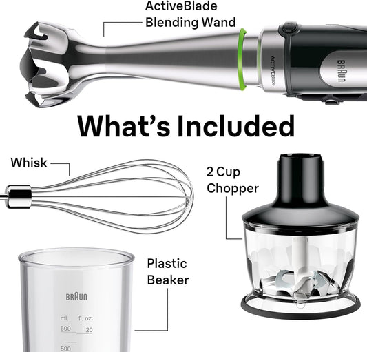Braun MultiQuick 7 | 3-in-1 with Food Processor | 1000W | Black